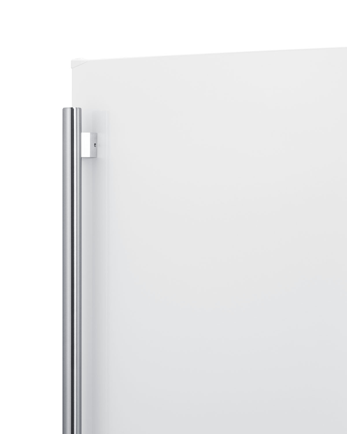 Built-in undercounter ADA height commercially listed dual tap wine dispenser in white with stainless steel handle